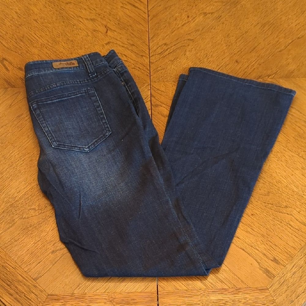Charlotte Russe Women's Deep Blue Curvy Bootcut Jeans